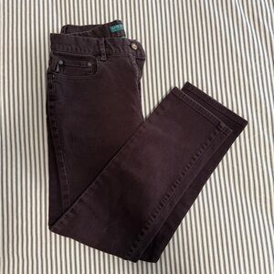 Lauren Ralph Lauren Brown High-Waisted Jeans